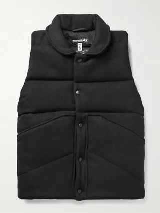 Quilted Wool-Blend Flannel Gilet