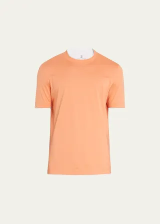 Men's Crewneck T-Shirt with Tipping