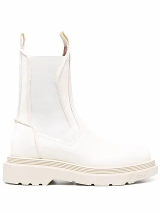 panelled leather Chelsea boots