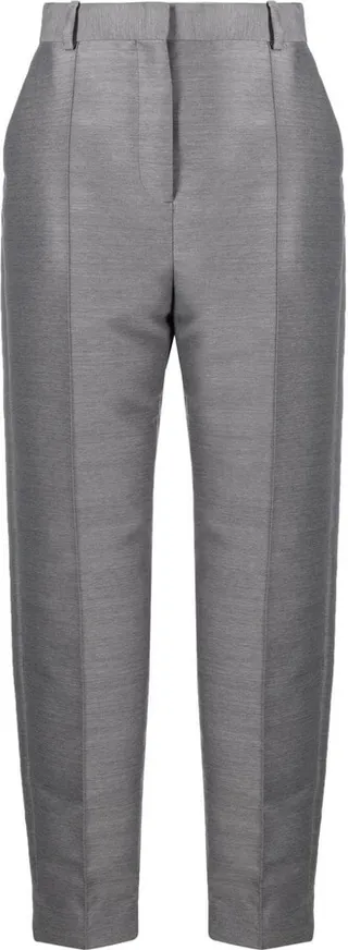 Cropped Pintuck Trousers