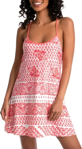 Floral Lace Trim Racerback Chemise