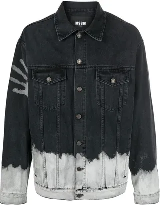 Hand-Paint Print Denim Jacket