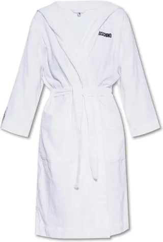 Moschino Logo Embroidered Bathrobe