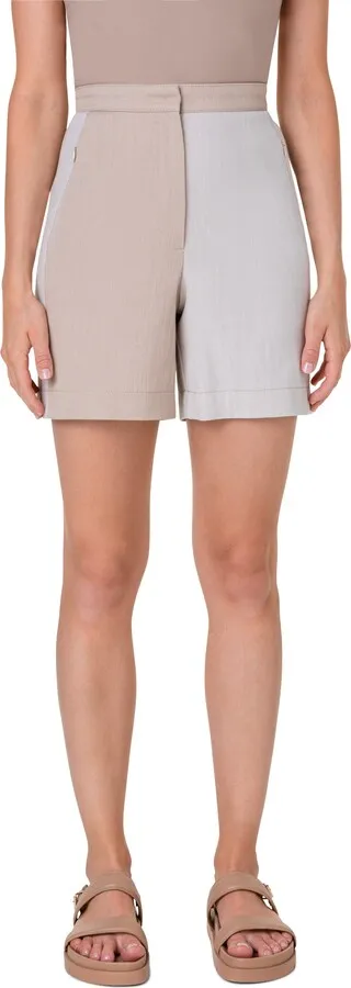 Filia Colorblock Denim Bermuda Shorts