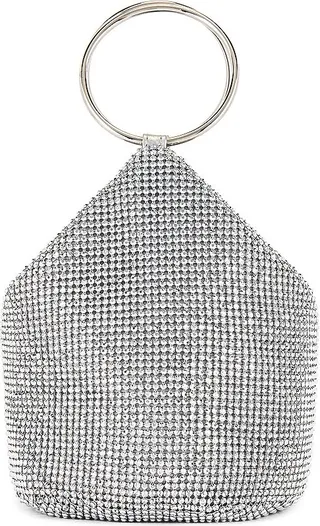 Ellie Crystal Mesh Ring Handle Bag