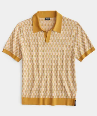 Interlock Geo Montauk Polo in Bitter Gold