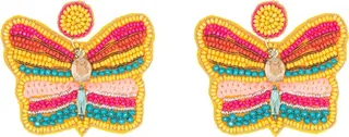 Beaded Butterfly Earrings