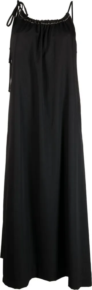 Tie-Fastening Midi Dress