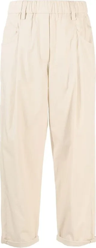 Cropped Pleated Trousers