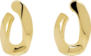 Numbering Gold #5105 Wit Chain Earrings