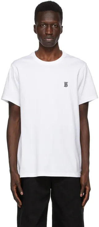 Burberry White TB Monogram New Parker T-Shirt