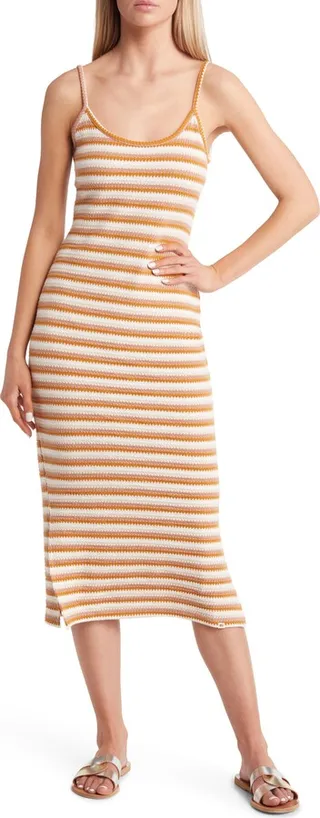 Bobbi Stripe Midi Dress