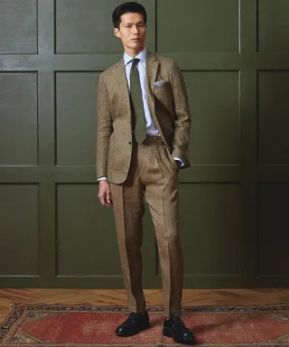Light Brown Herringbone Sport Coat