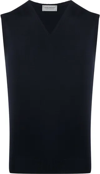 JOHN SMEDLEY- Sleeveless Wool Pullover