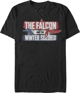 Men's Marvel The Falcon and the Winter Soldier Spray Paint T-Shirt - Black - 3X Large