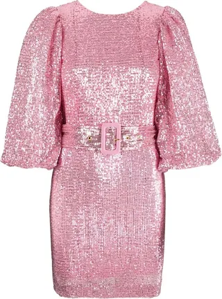 Sequin-Embellished Mini Dress