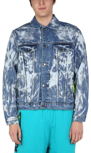 Barrow Washed Effect Denim Jacket