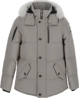 Moose Knuckles Fur Trim Hooded Down Coat
