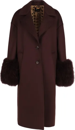 Blumarine Single-breasted Two-button Wool Coat