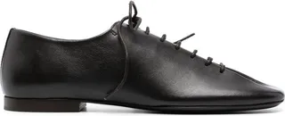 Black Leather Derby Shoes