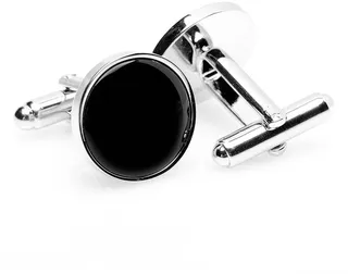 Silver and Onyx Stud Set
