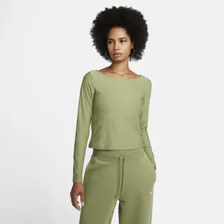 Nike Women's Air Allover Print Long-Sleeve Top in Green