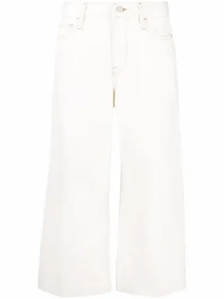 Le Italian wide-leg cropped jeans