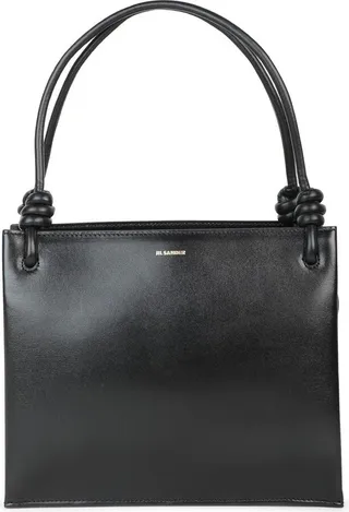 Jil Sander Logo Printed Squared Tote Bag