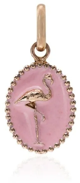Pink And Rose Gold Flamingo Charm