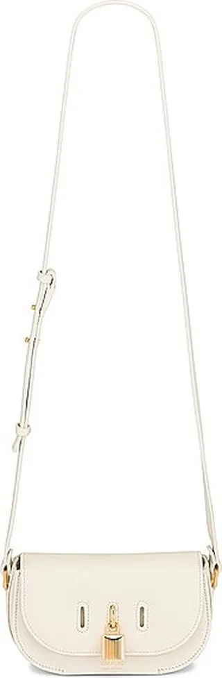 TOM FORD Padlock Mini Crossbody Bag in Ivory