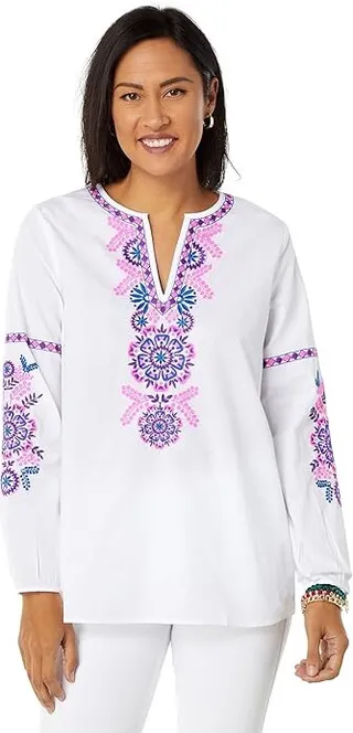 Lilly Pulitzer Coretta Tunic (Resort White) Women's Clothing