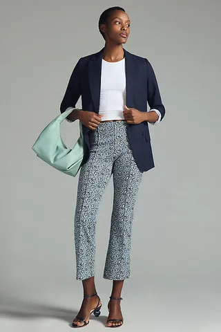 The Margot Kick-Flare Cropped Pants Blue