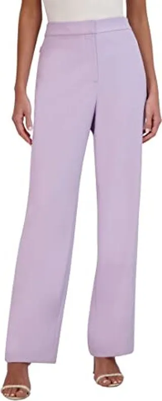 BCBGMAXAZRIA Women's Straight Leg Functional Pocket Zipper Pants