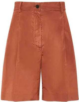Silk taffeta Bermuda shorts