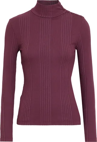 Lanigan ribbed stretch Supima cotton and Micro Modal-blend turtleneck top