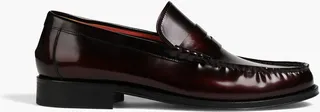 Cassini glossed-leather penny loafers