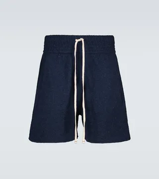 Cashmere drawstring shorts