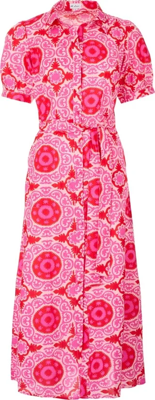 At Last... - Cotton Maddie Dress In Hot Suzi