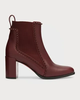 Outline Spikes Red Sole Chelsea Booties