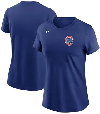 Women's Nike Royal Chicago Cubs Wordmark T-shirt