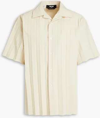 Pleated ripstop shirt