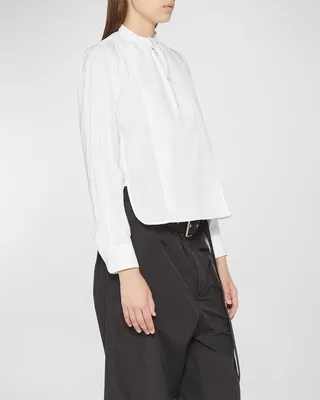 Bib-Front Collared Shirt