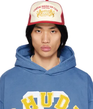 Rhude Red & Off-White Cellier Cap