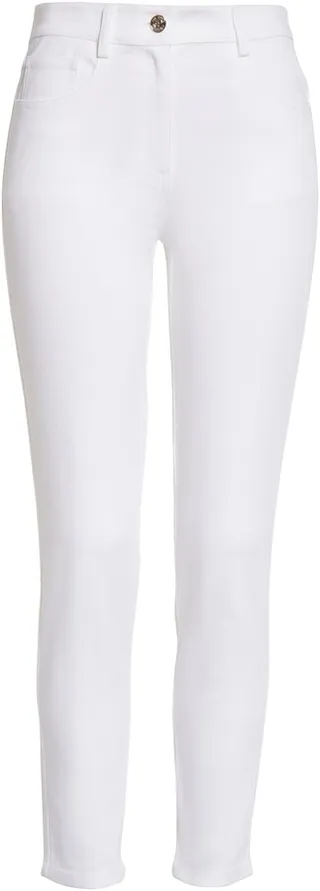 Stretch Denim Skinny Ankle Pants