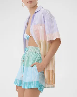 Kaleidoscope Siesta Button-Front Shirt