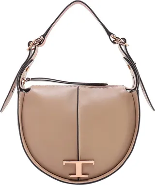 Leather handbag with T Timeless detail