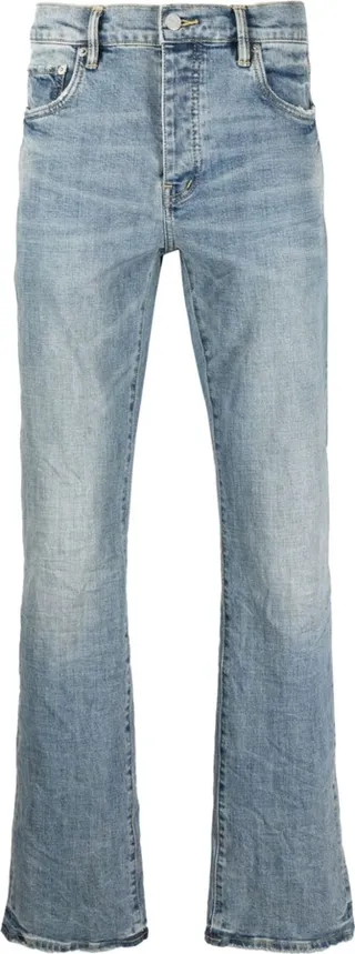 Faded-Effect Bootcut Jeans