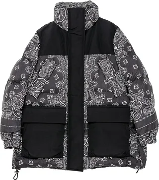 Paisley-Print Puffer Jacket