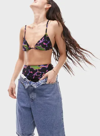 Printed Bikini Top