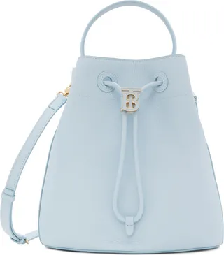 Burberry Blue Small TB Bucket Bag
